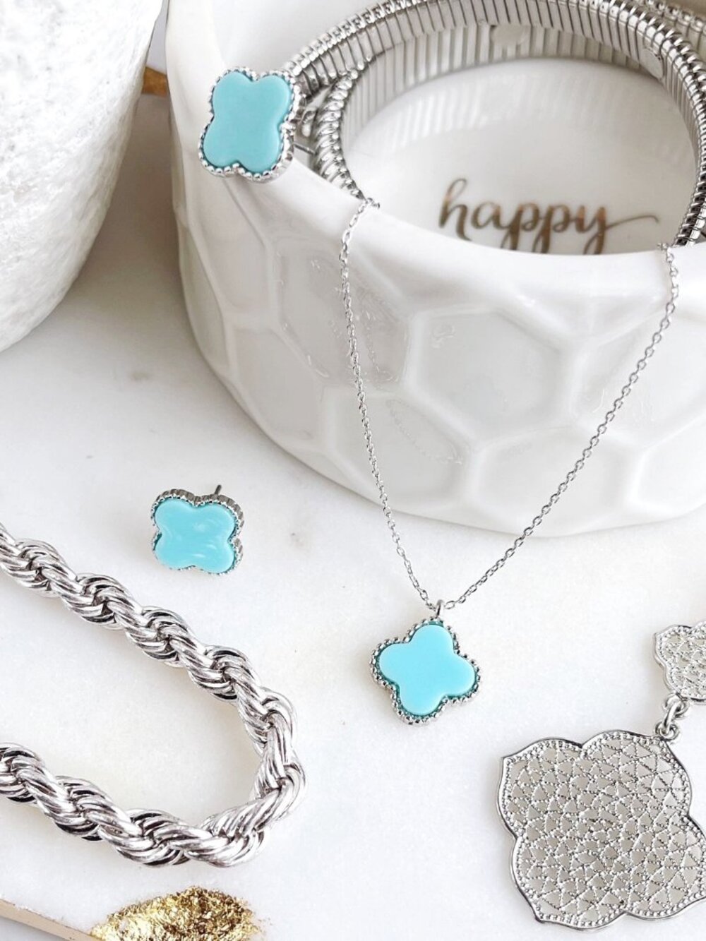 Park Lane - Lana Baby Blue Necklace & Earring Set -New